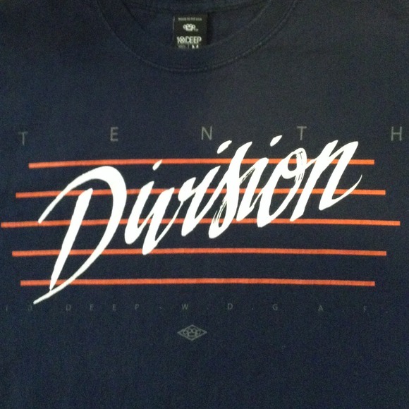 10 deep navy blue tee shirt men's size medium - Picture 2 of 4