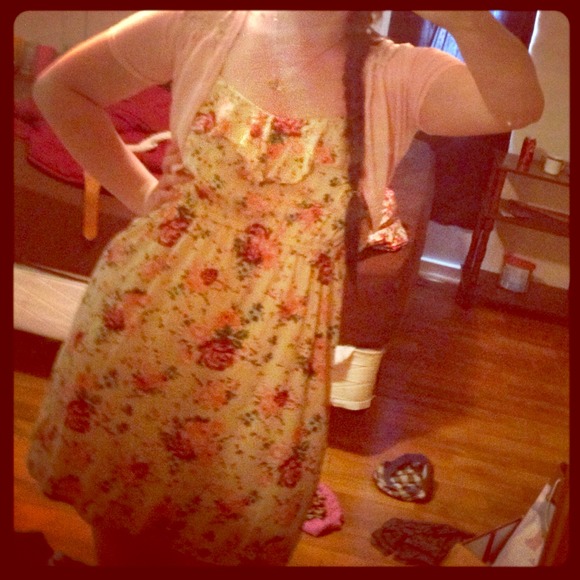 Floral pink dress