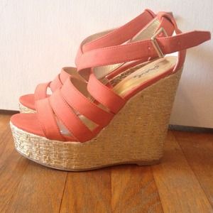 Orange wedges with gold detailing
