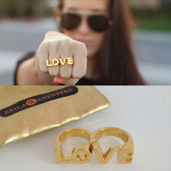 Two Finger LOVE ring by Erica Anenberg