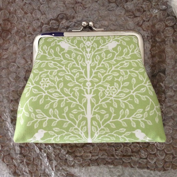 NEW handmade green clutch or purse