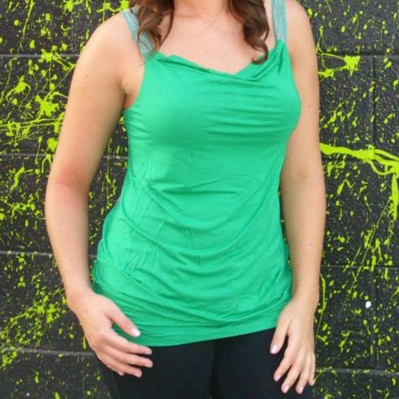 Low back green top