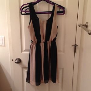 Black and cream dress