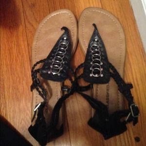 Black sandals and top bundle