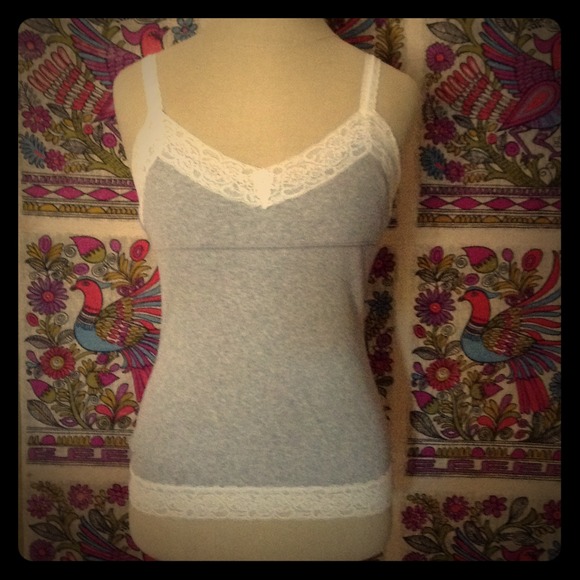 grey & lace tank! - Picture 1 of 4