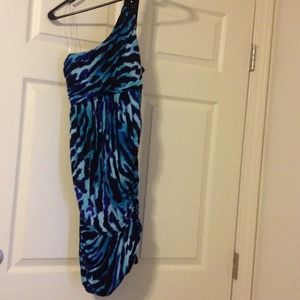 Stretchable zebra pattern dress