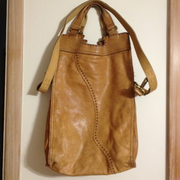 Pure leather brown bag