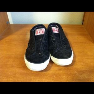 🌀black sparkly converse🌀