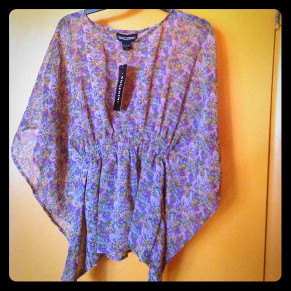 Flowy Purple Flower Top