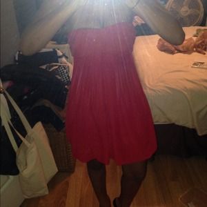 as u wish red bubble dress