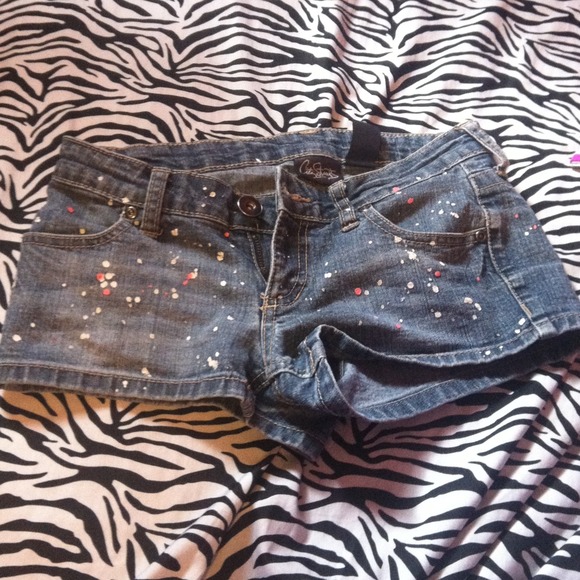 Paint splattered shorts