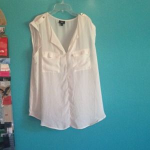 White, flowy, XXL Mossimo blouse