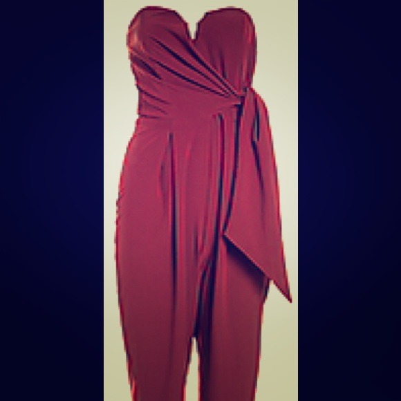 (SOLD )Strapless Sash Jumpsuit (SOLD)