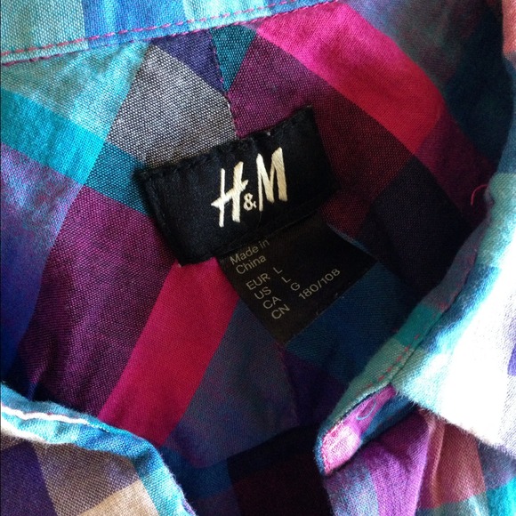 H&M plaid shirt. - Picture 2 of 4