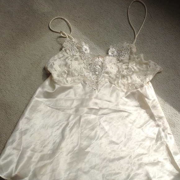 Beautiful, ivory, lacy slip.