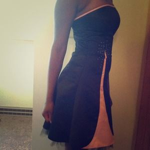 Black and pink homecoming dress