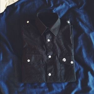 Black button down.