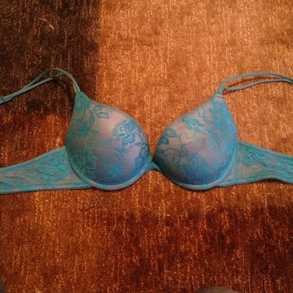 Adorable blue lace bra, size 34B. Worn once. - Picture 1 of 3