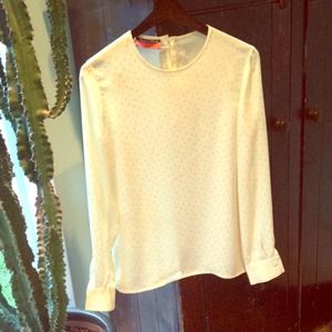❌Sold❌ Vintage silk polka dot blouse