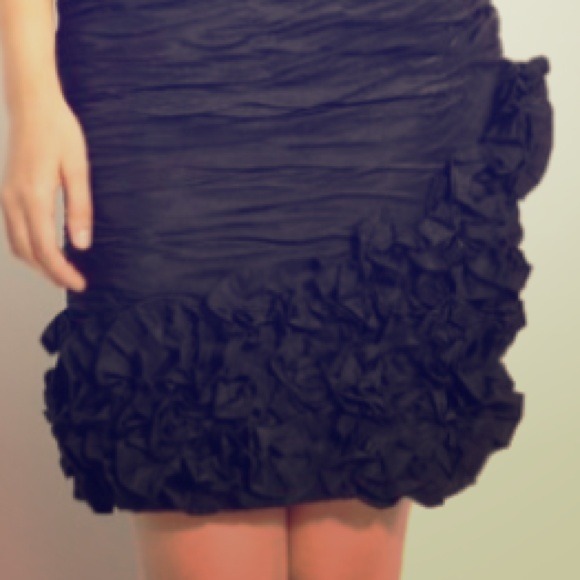 Dalia Macphee ruched black cocktail dress 🍸✨👗 - Picture 2 of 4