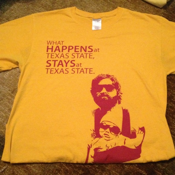 Yellow Texas State "Hangover" vintage tee