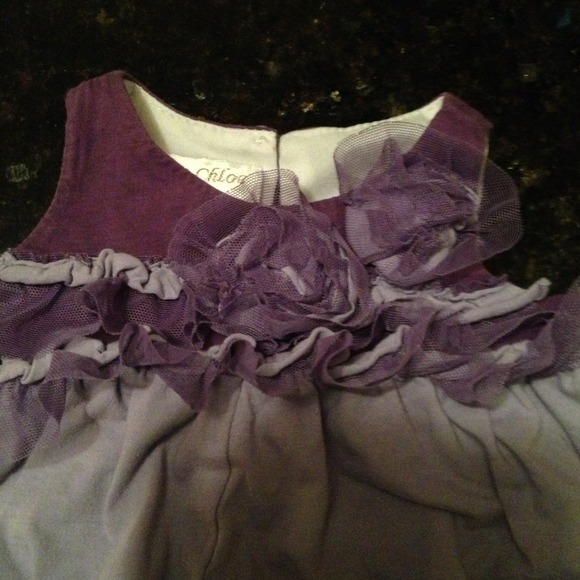 🚫sold🚫3 month purple romper with flowers - Picture 2 of 3