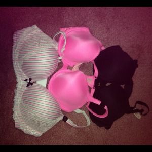 3 Victoria Secret bras. Size 38C brand new!