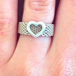 Tiffany & Co. Somerset Mesh Heart Ring REDUCED!!