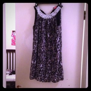 Cheetah print cocktail dress