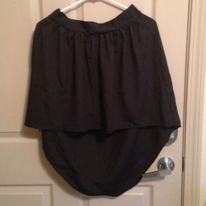 Irregular black skirt