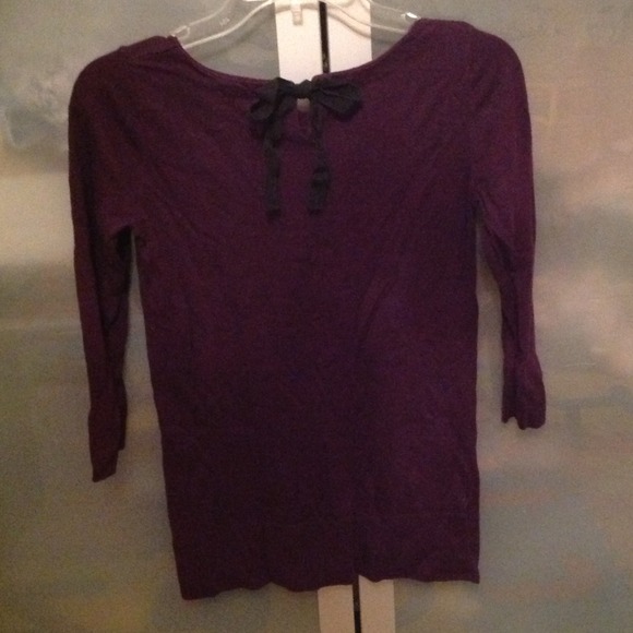 Back tie xs purple sweater tunic