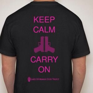 Keep calm carry on long or short sleeve shirt!