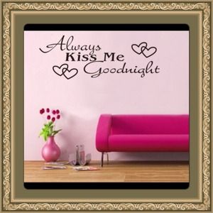 New "Kiss" Artwords Wall Decal Decal Home Decor