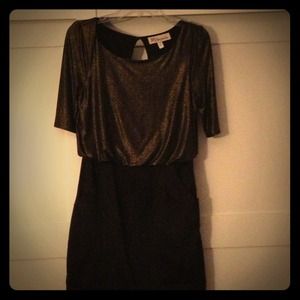 Black and gold dress