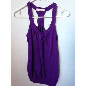 Purple racer back tank top