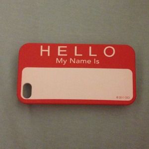 NEW 'hello my name is.." IPhone 4/4s case