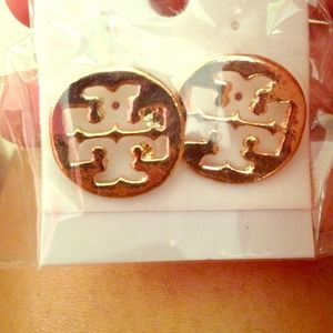 Gold Tory Burch inspired earrings!