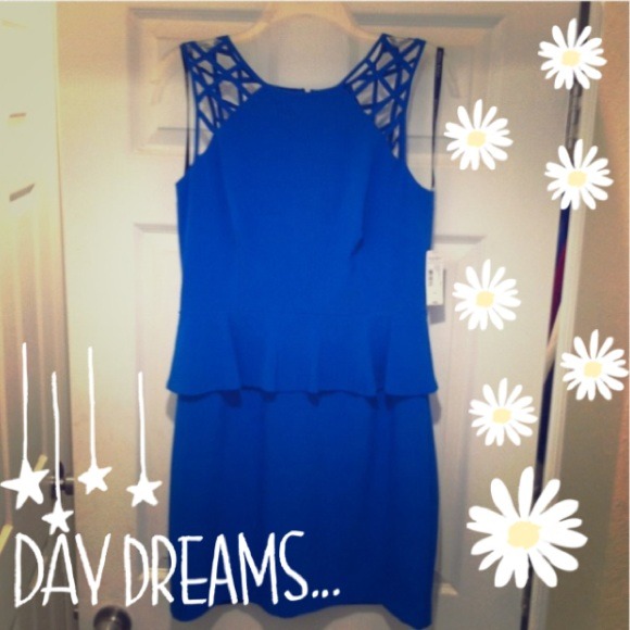 🚨SOLD🚨Cobalt Blue Peplum Dress