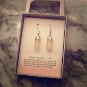 Rose quartz-love earrings