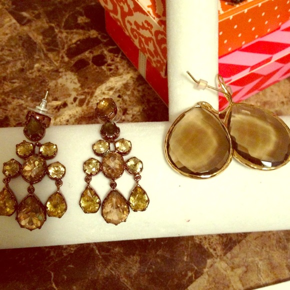 Two pairs of Stella & Dot Earrings -day or night