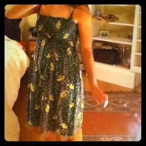 Printed knee length cotton dress