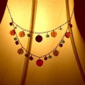 Colorful glass beaded necklace