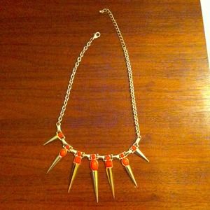Gold and coral (or pink) necklace
