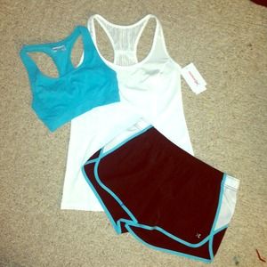 Xersion work out outfit.