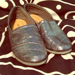 Gray sparkly flats from JCPenny's