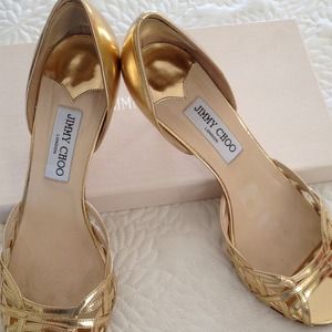 New in box Jimmy Choo METALLIC GOLD