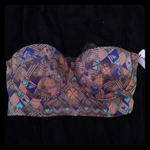 Aztec patterned bra
