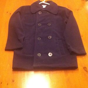 Navy blue fleece pea coat