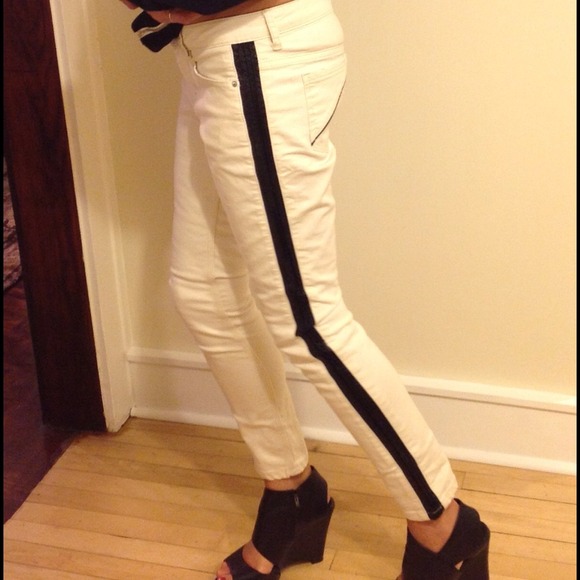Free People cropped Tuxedo vegan jeans SZ29