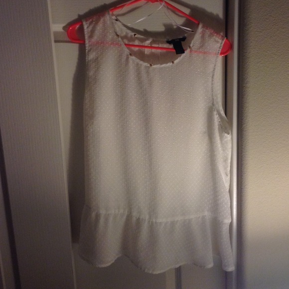 H&M sheer peplum top